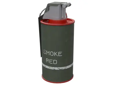 Smoke Grenade - Low Poly Game Ready Low-poly 3D model