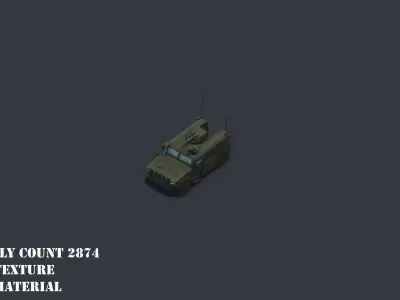 Military Car Free low-poly 3D model