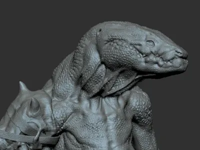 Lizardman - Presupported 3D model