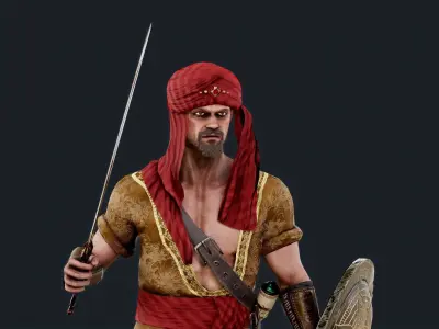 PERSIAN 4  Low-poly 3D model