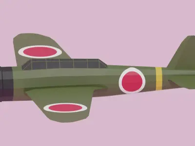 Nakajima B5N Type 97 Carrier Attack Bomber 3D model