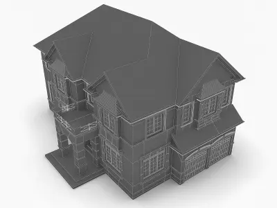 Cottage House 02  Low-poly 3D model