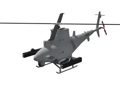 MQ-8b fire scout Low-poly 3D model