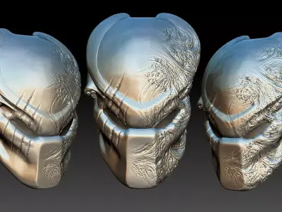 acid scratch predator bio helmet 3D print model