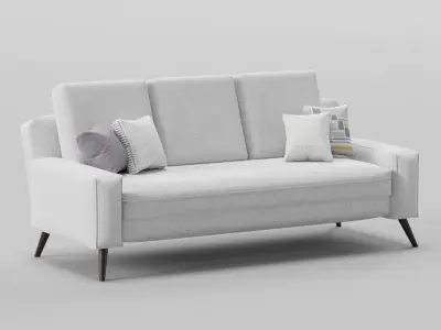 Scandinavian 3-seater sofa Free 3D model