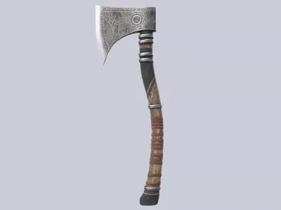 Fantasy hatchet Low-poly 3D model purchase