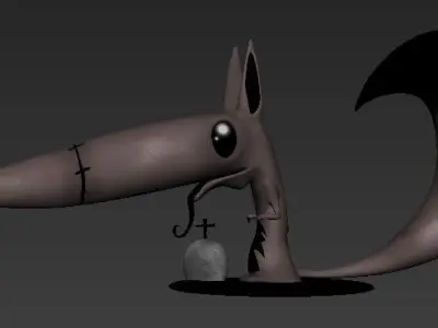 Undead Dog character Free 3D model