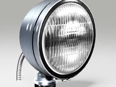 OFF ROAD FOG LIGHT 1 SILVER 3D model