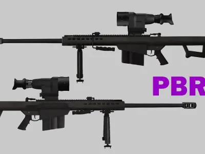 Sniper Denel 6NTW-20 Low-Poly 3D Model Low-poly 3D model purchase