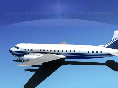 Douglas DC-7C Corporate 5 3D model
