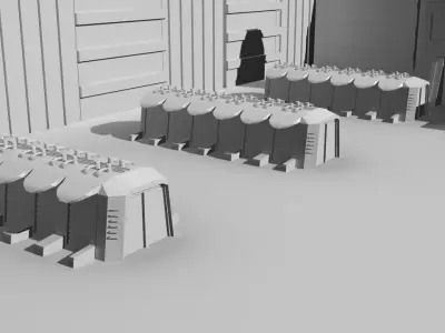 Sci- Fi Military Base Free low-poly 3D model