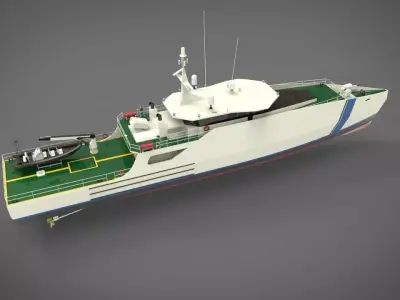 Coastguard Patrol Ship 3D model