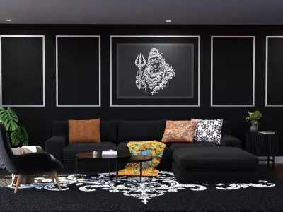 High - Poly Sofa High-Quality 3D Model Free 3D model