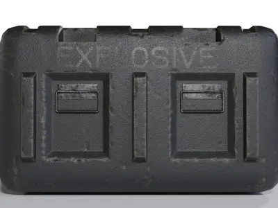 Low-poly military case Free low-poly 3D model