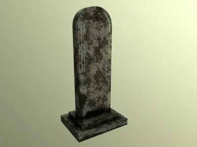 Tombstone Lowpoly Game ready gravestone Low-poly 3D model