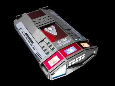 spaceship part 3D model