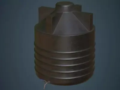 Water Tank 1B Small Low-poly 3D model