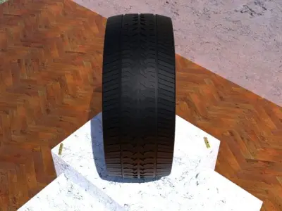 ORTAS TIRE NO 40 GAME READY Low-poly 3D model