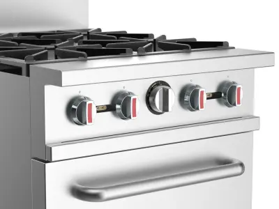 Commercial Range 24 inches Restaurant Cooking Equipment 3D model