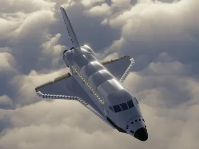 Space Shuttle 3D model  Low-poly 3D model