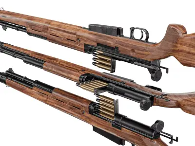Brondby M37 Norwegian Rifle Low-poly 3D model
