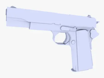 Colt 45 M1911 Pistol Low-poly 3D model