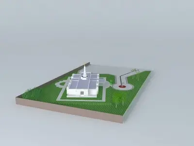 LDS.Temple Tampico, Tamaulipas.México 83rd. operating temple. Free 3D model