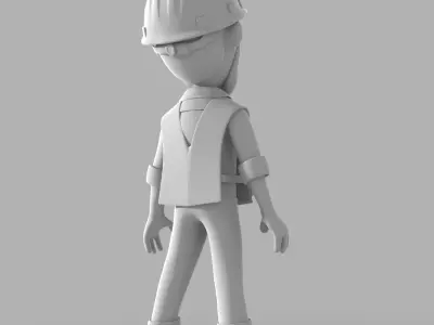 Engineer Cartoon 3D model