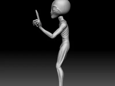 Alien Statue - 0230 3D print model