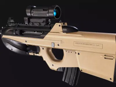 FN F2000 Assault-Rifle Low-poly 3D model