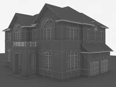 Cottage House 01  Low-poly 3D model