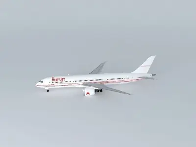 RubyJet Boeing 787 9 Free 3D model