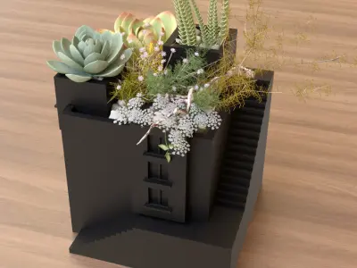 Lulino Mini House Pot Free 3D print model