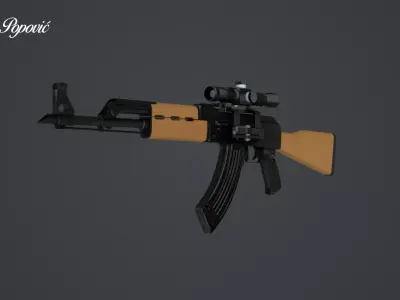 Zastava M70B1N 3D model