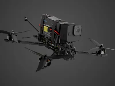 FPV drone 5 inches 3D model