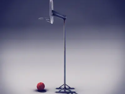 Basketball Post Free low-poly 3D model