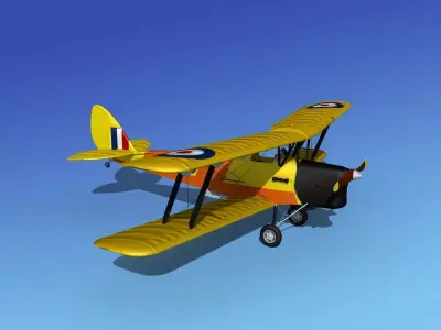 Dehavilland DH82 Tiger Moth V14 3D model