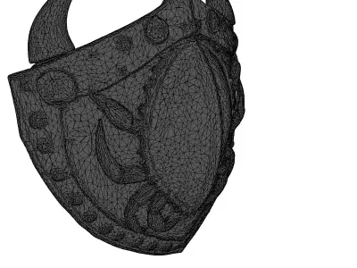 Mystic Crab Scale Shield 3D model