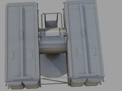 Sea Sparrow Launcher Mark 29 Low-poly 3D model