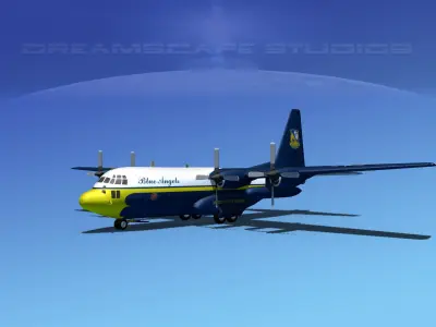 Lockheed C-130 Hercules  Blue Angels 3D model