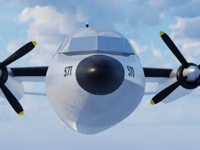 Fairchild Hiller -227D 3D model