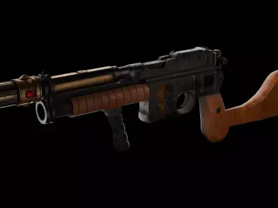 Steampunk Holy Mauser C96  Modular Weapon  Low-poly 3D model