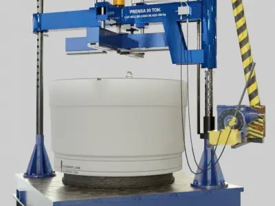 Hydraulic Press and Subsea Connector Part Low-poly 3D model