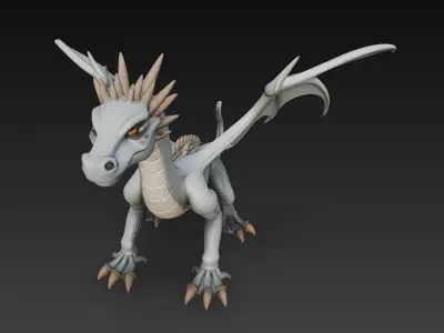 Dragon Realistic 3D Model Basic - Low Poly Realistic Low-poly 3D model