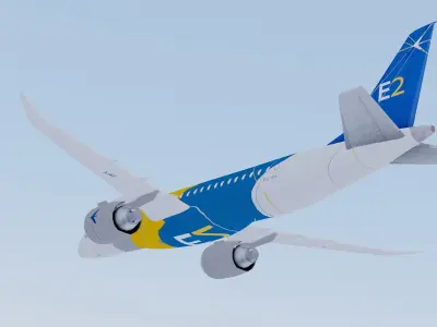 Embraer E190 E-2 Color House 3D model