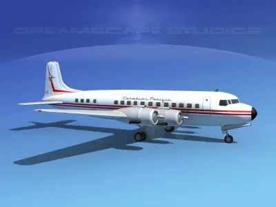 Douglas DC-6 Canadian Pacific 3D model