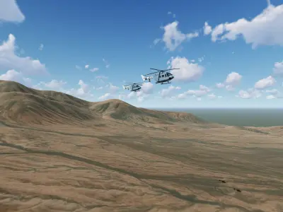 Mountain Valley Near Caleta Lobos Chile 3D model