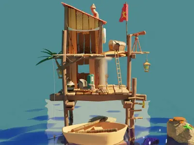 sea shack  3D model