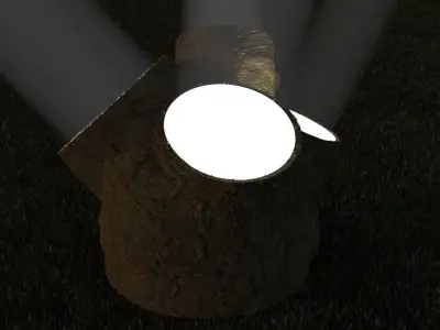 garden lighting 3D model 2