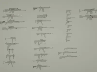 CSGO 3d guns and knife modells 3D model